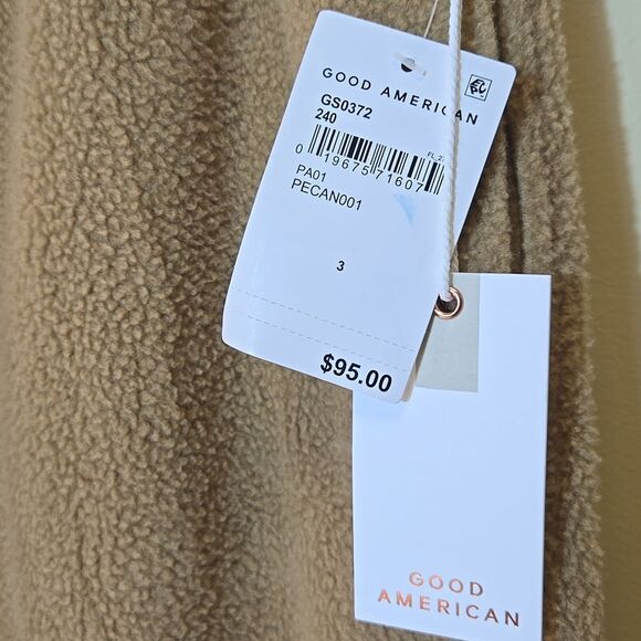 Good American Boyfriend Sherpa Fleece Sweatpants Size 3 Large Cozy Loungewear - Picture 5 of 15